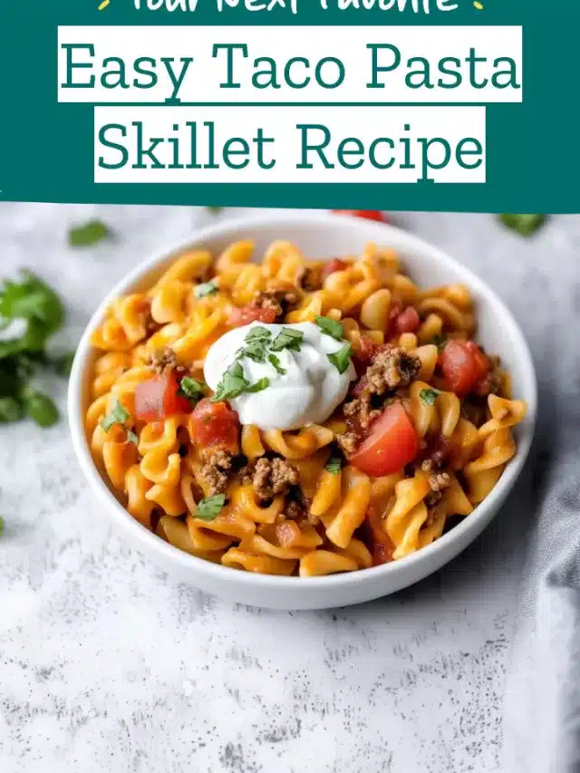 Easy Taco Pasta Skillet Recipe