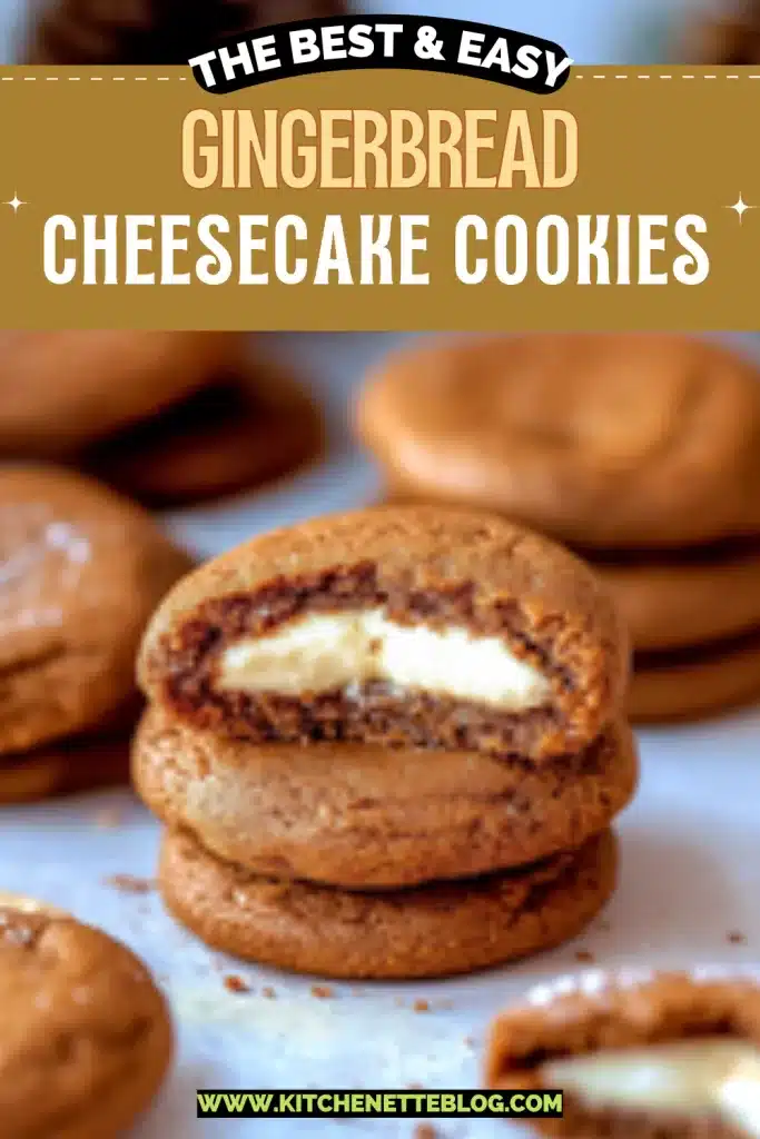 Gingerbread Cheesecake Cookies