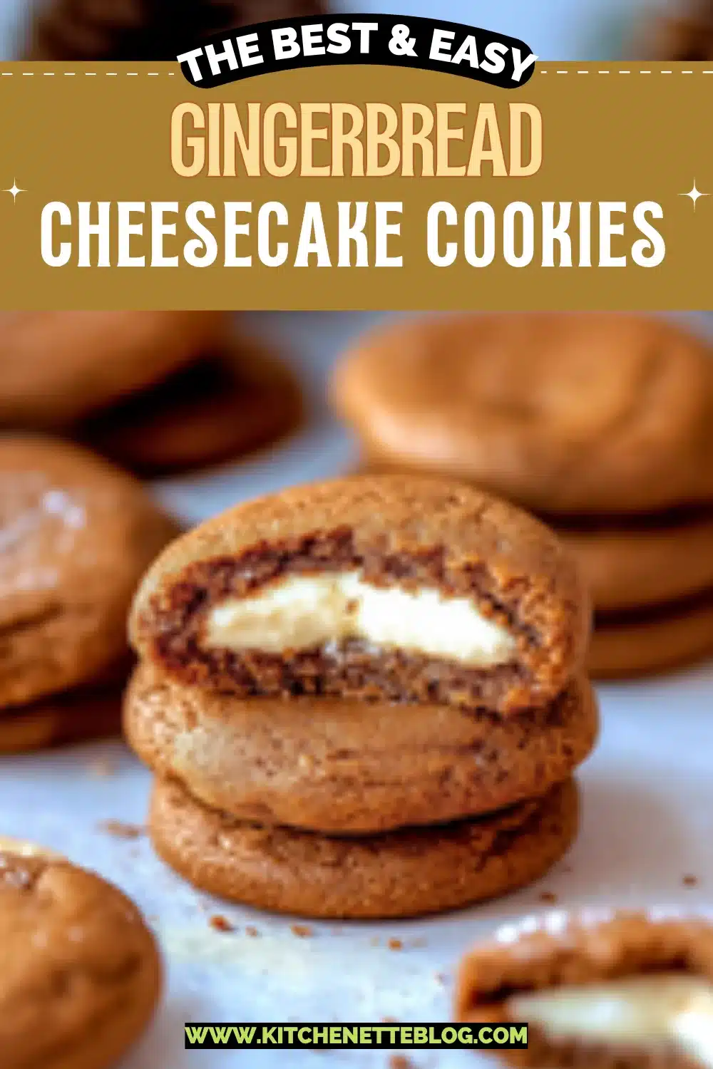 Gingerbread Cheesecake Cookies