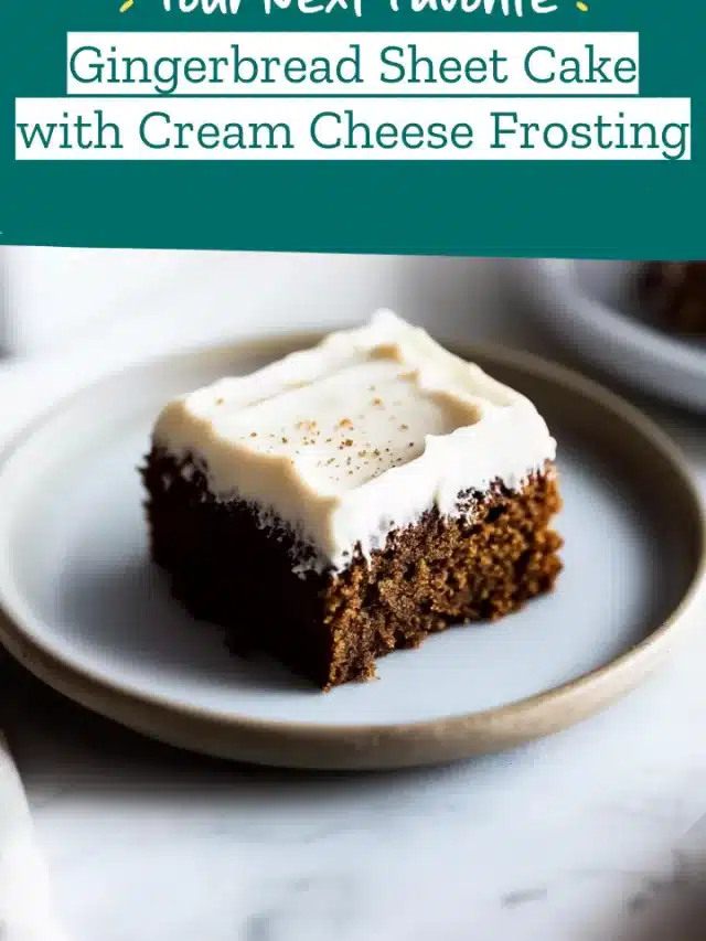 Gingerbread Sheet Cake with Cream Cheese Frosting