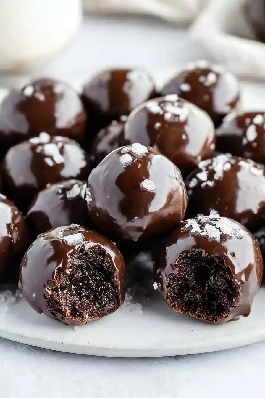 Glazed Chocolate Donut Holes