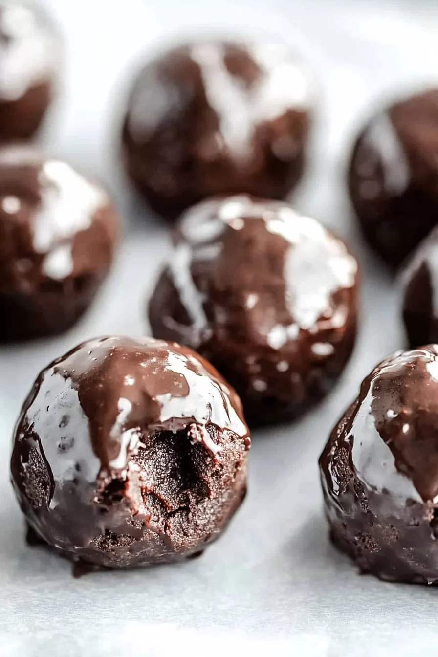 Glazed Chocolate Donut Holes