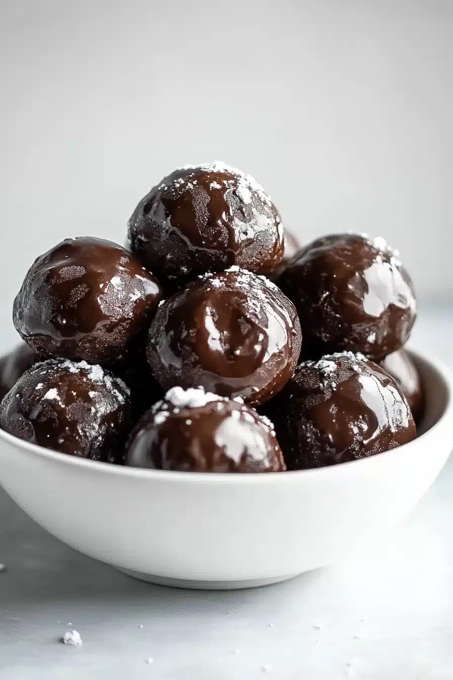 Glazed Chocolate Donut Holes