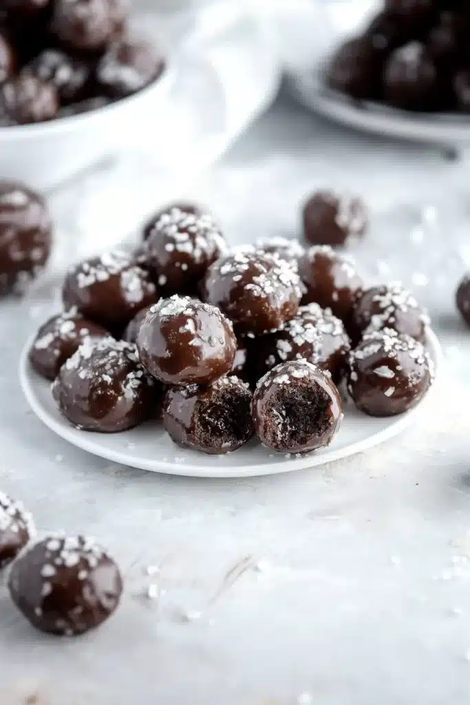 Glazed Chocolate Donut Holes