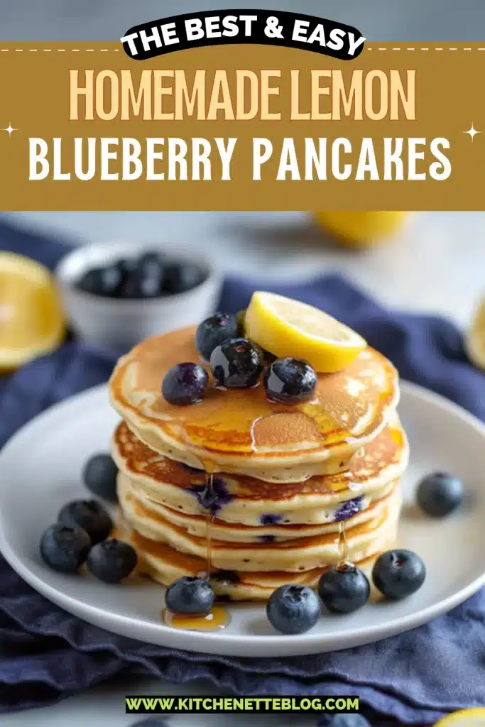 Homemade Lemon Blueberry Pancakes