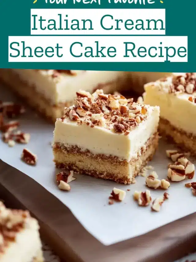 Italian Cream Sheet Cake Recipe