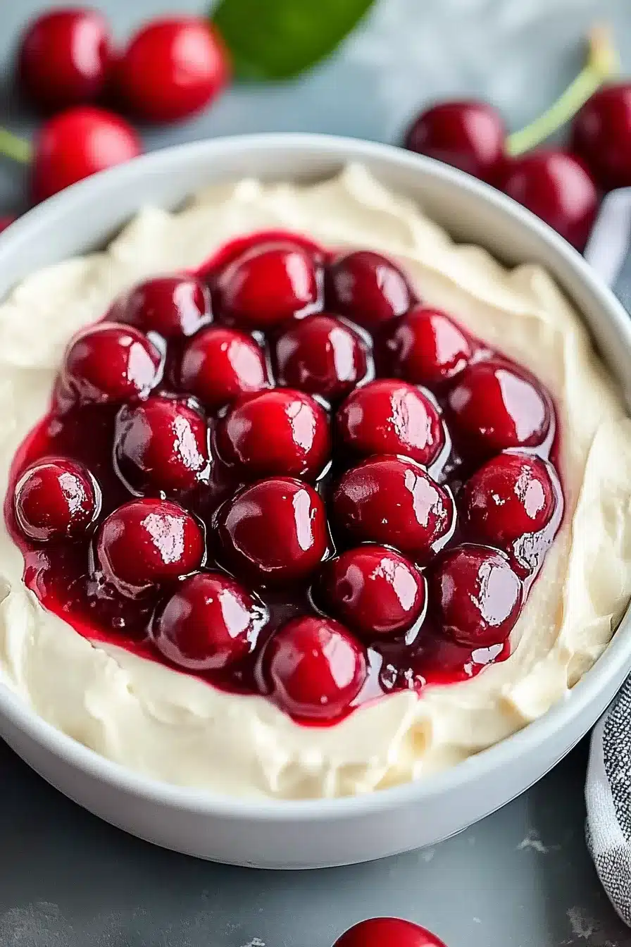 No Bake Cherry Cheesecake Dip