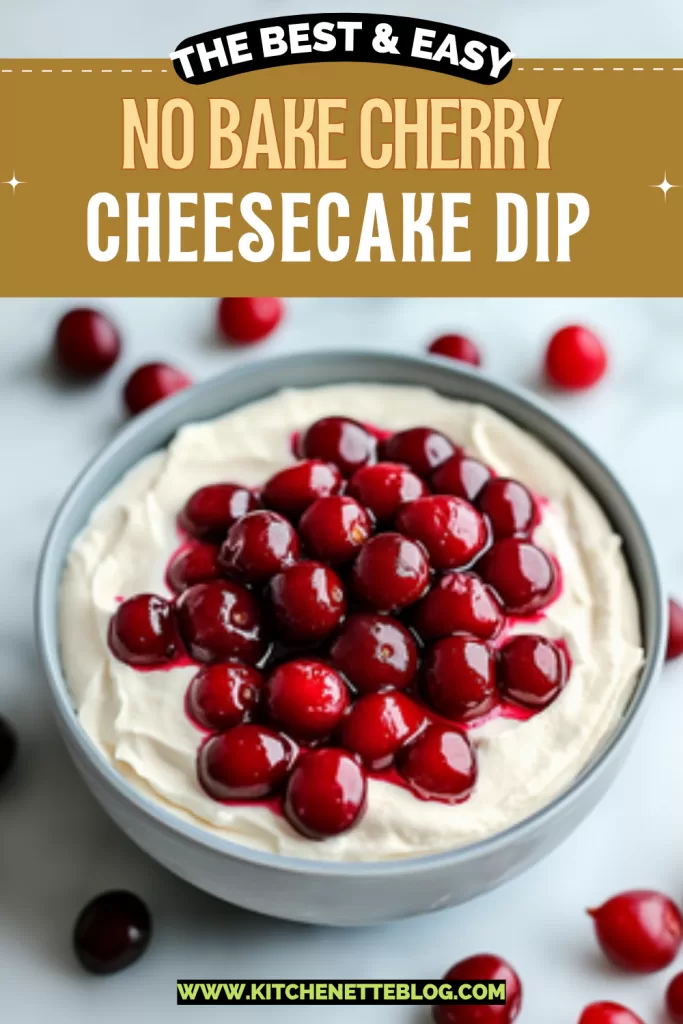 No Bake Cherry Cheesecake Dip