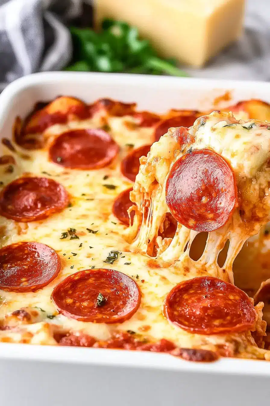 Pepperoni Pizza Casserole