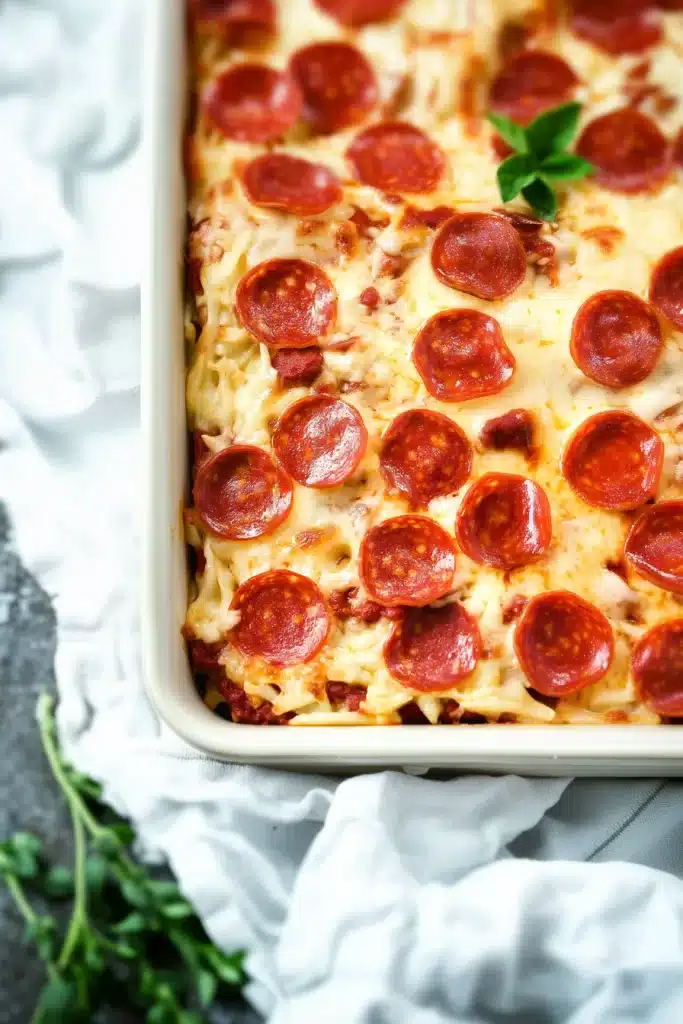 Pepperoni Pizza Casserole
