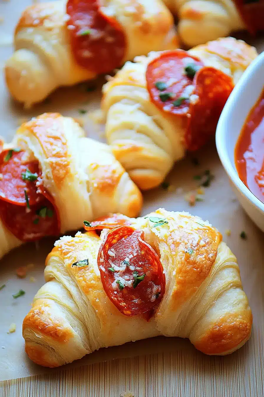 Pizza Crescent Rolls with Pepperoni