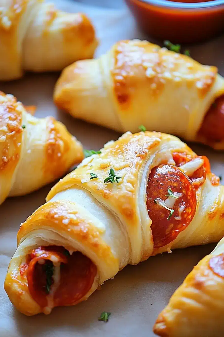 Pizza Crescent Rolls with Pepperoni