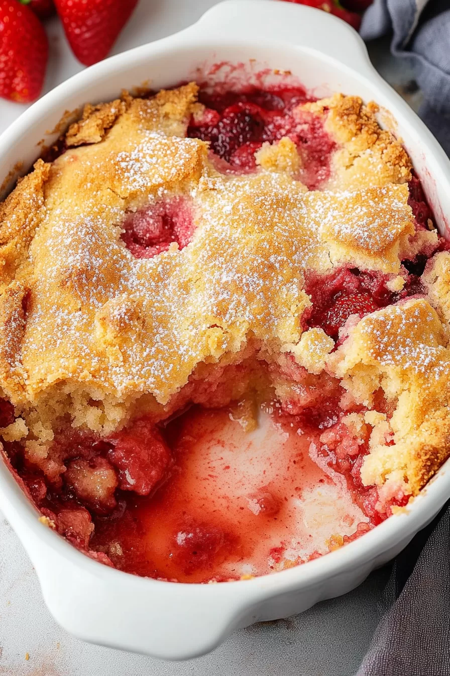 Strawberry Pie Filling Dump Cake