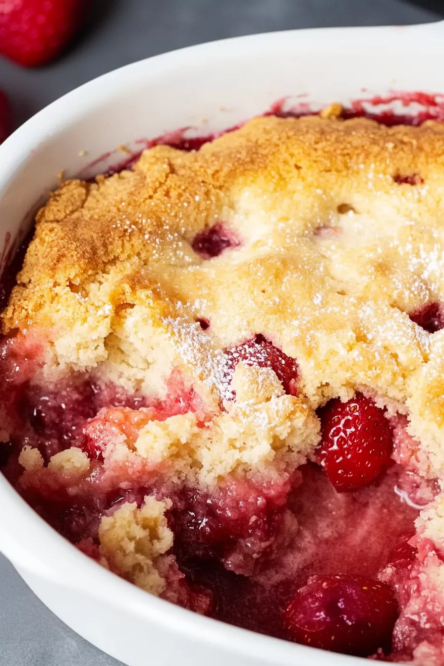 Strawberry Pie Filling Dump Cake
