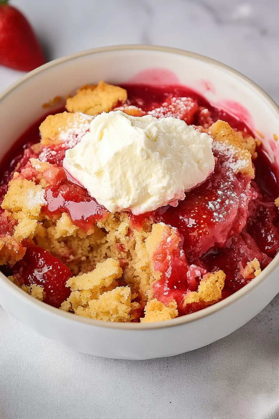 Strawberry Pie Filling Dump Cake