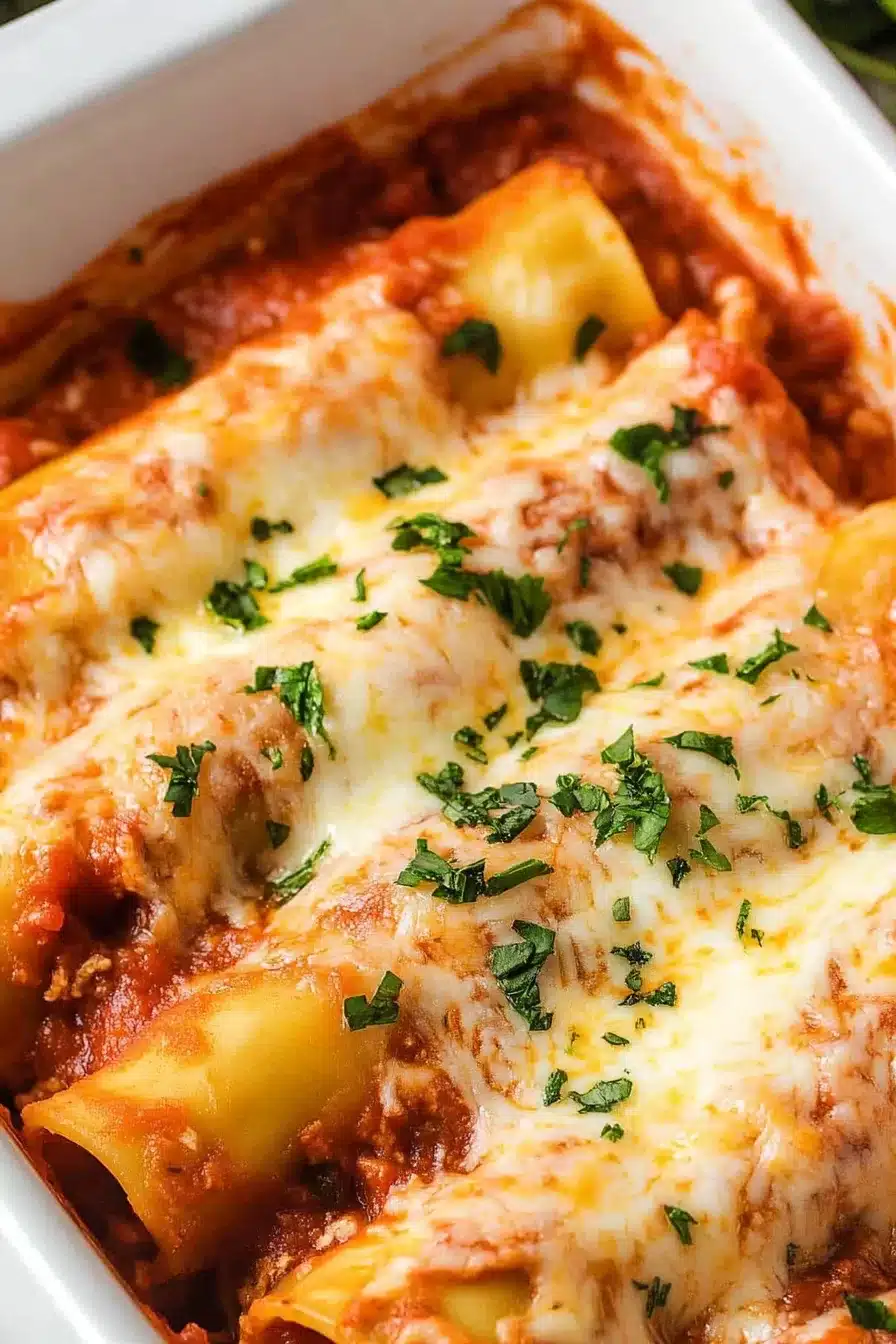 Three-Cheese Manicotti
