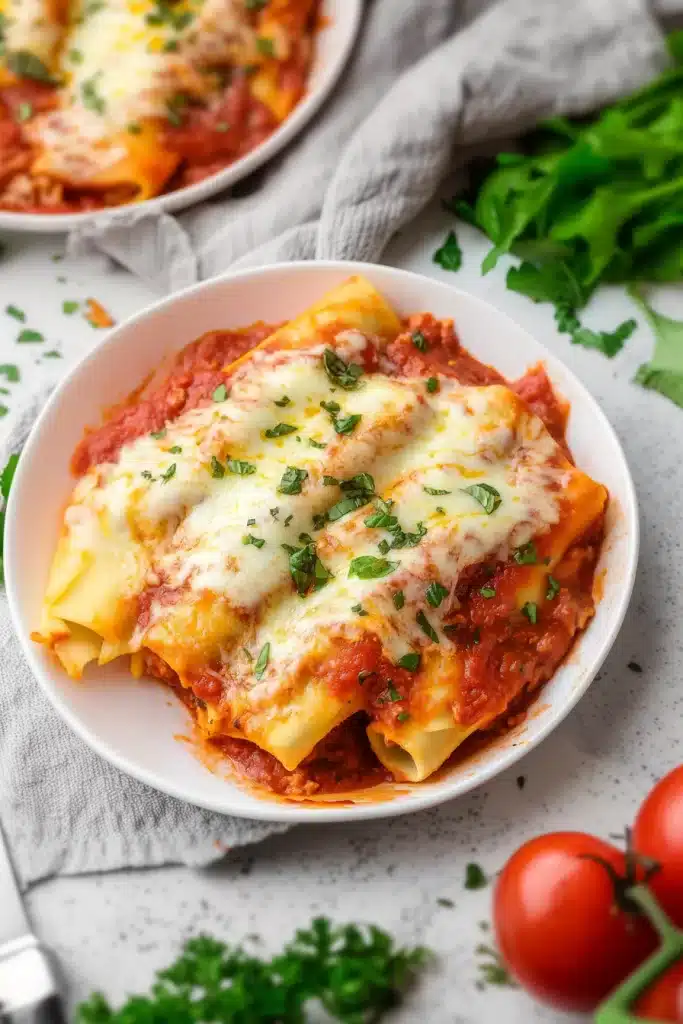 Three-Cheese Manicotti