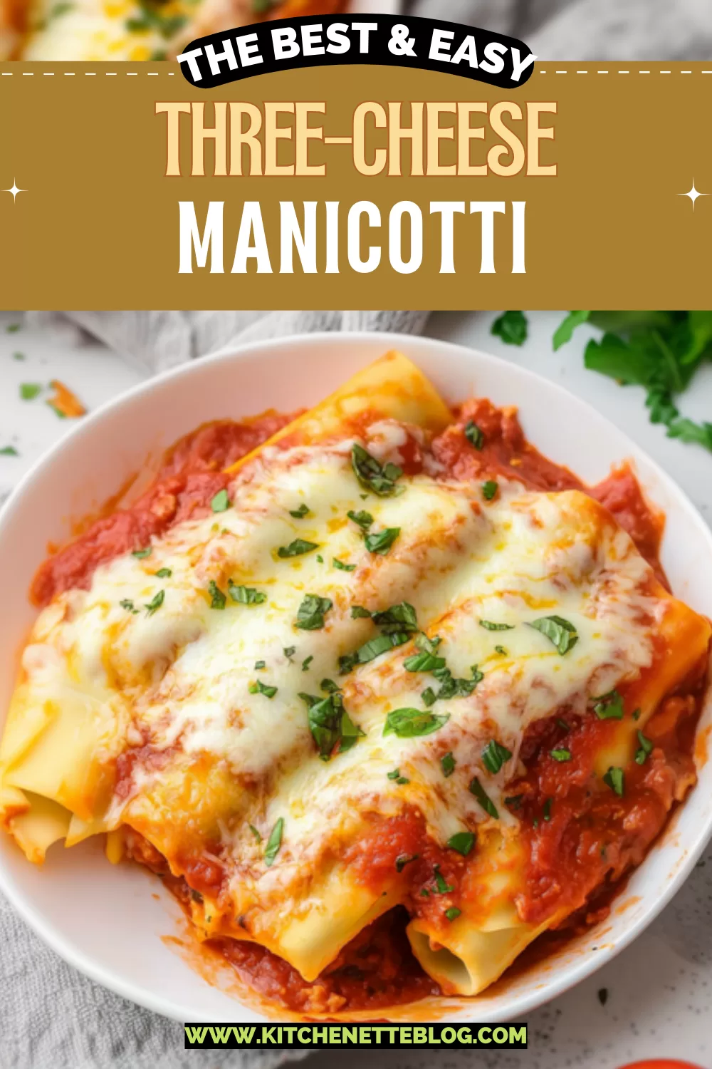 Three-Cheese Manicotti