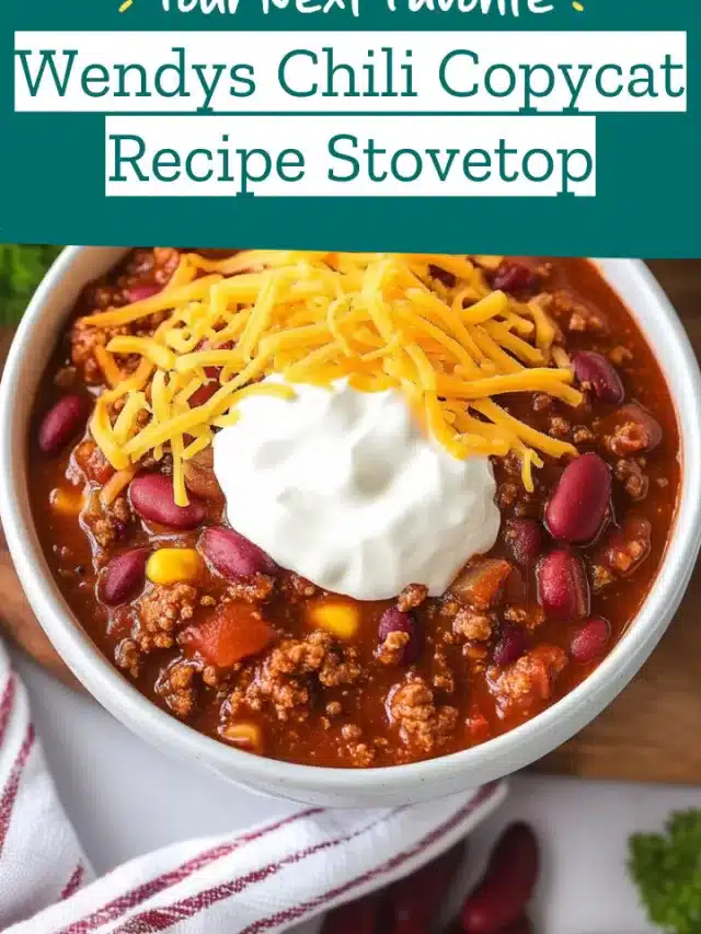 Wendys Chili Copycat Recipe Stovetop