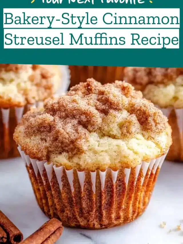 Bakery-Style Cinnamon Streusel Muffins Recipe