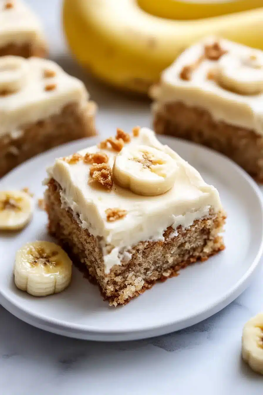 Banana Bread Bars with Brown Butter Frosting