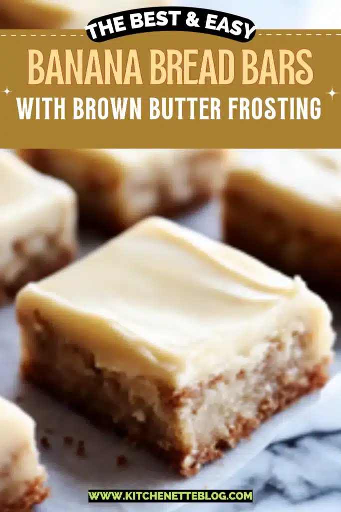 Banana Bread Bars with Brown Butter Frosting