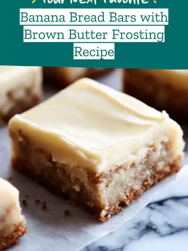 Banana Bread Bars with Brown Butter Frosting Recipe