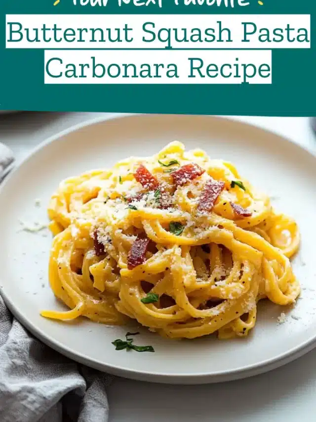 Butternut Squash Pasta Carbonara Recipe