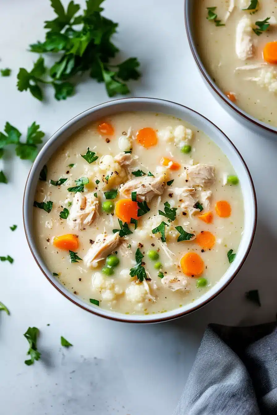 Cauliflower Chicken Soup