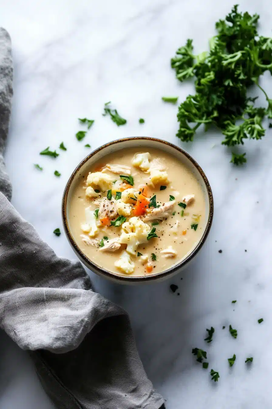Cauliflower Chicken Soup