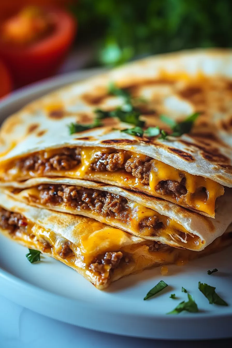 Cheeseburger Quesadillas