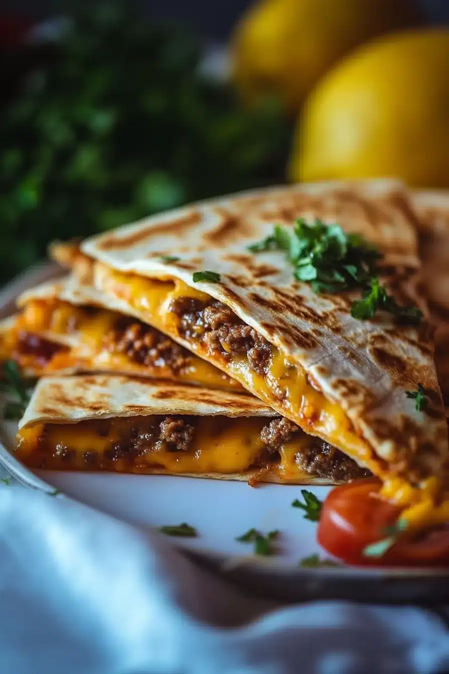 Cheeseburger Quesadillas