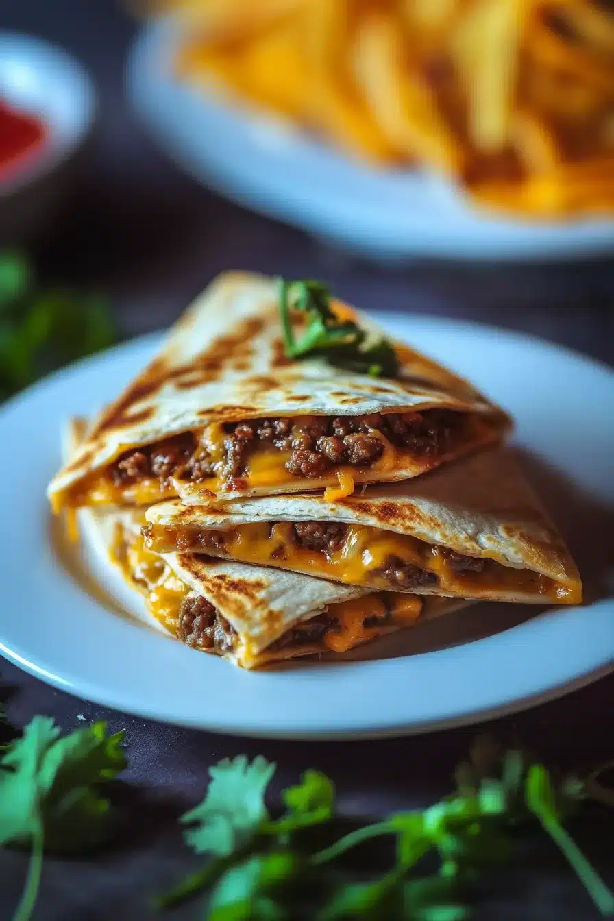 Cheeseburger Quesadillas