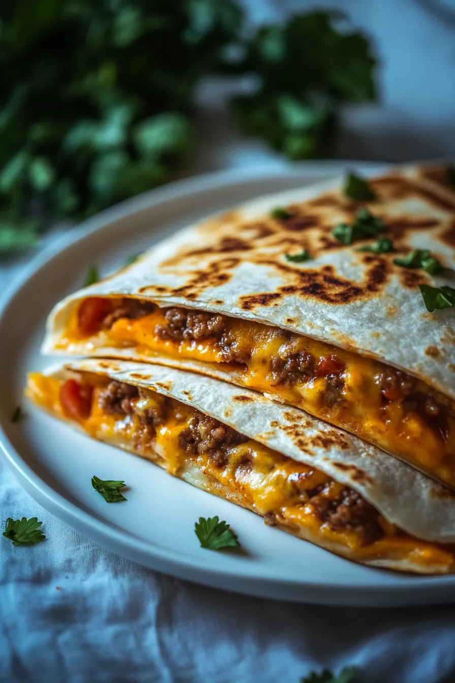 Cheeseburger Quesadillas