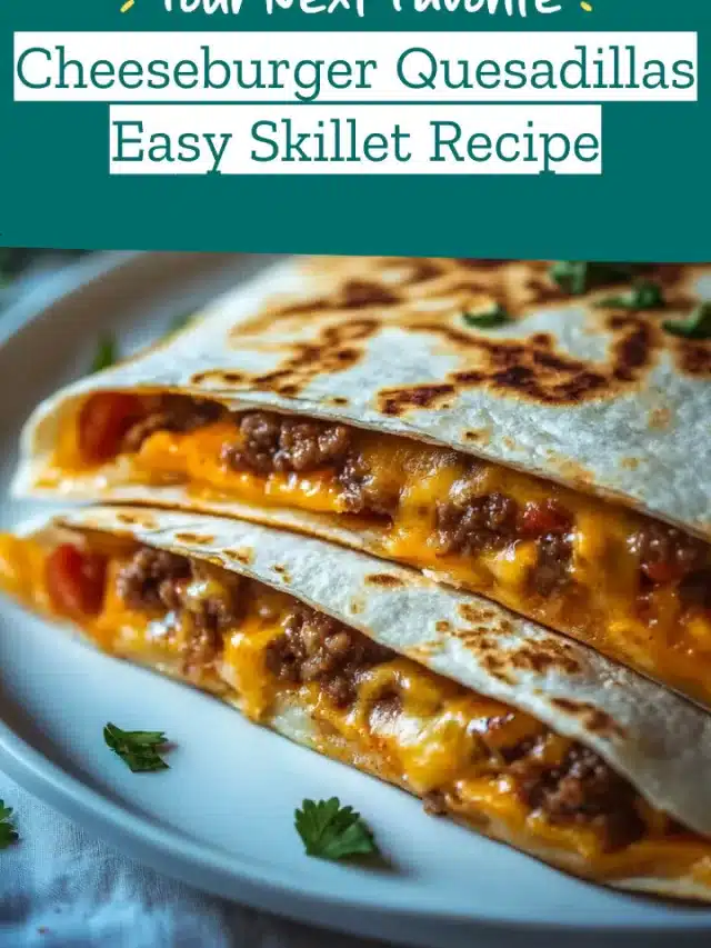 Cheeseburger Quesadillas Easy Skillet Recipe