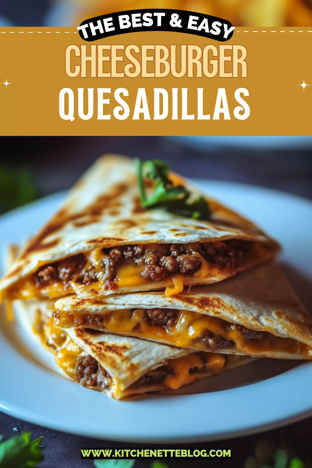 Cheeseburger Quesadillas