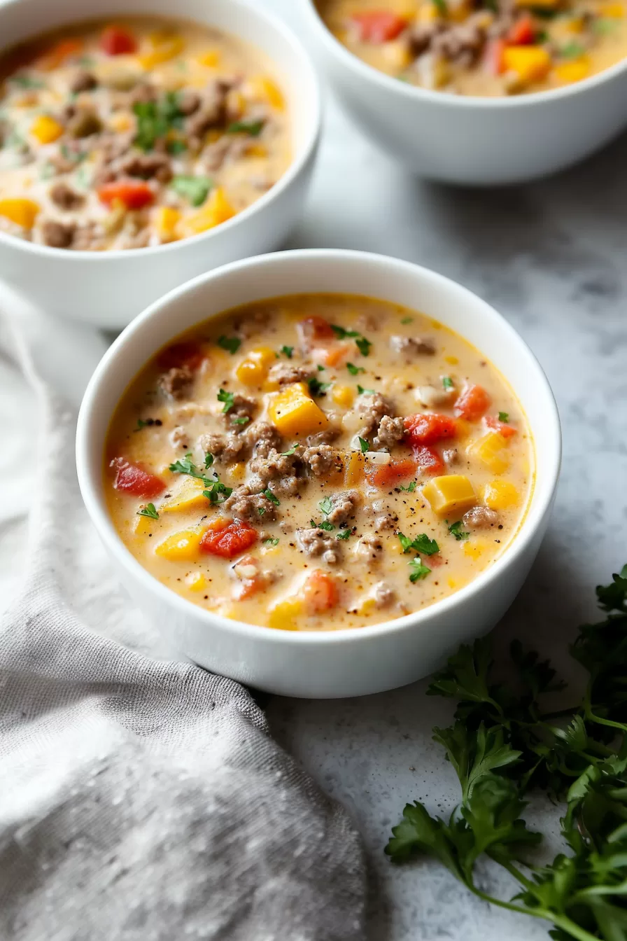 Cheeseburger Soup