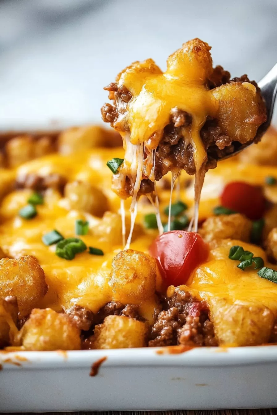 Cheeseburger Tater Tot Casserole