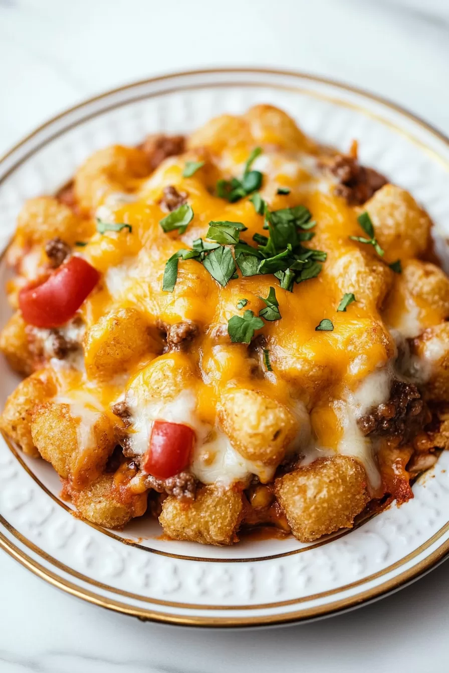 Cheeseburger Tater Tot Casserole