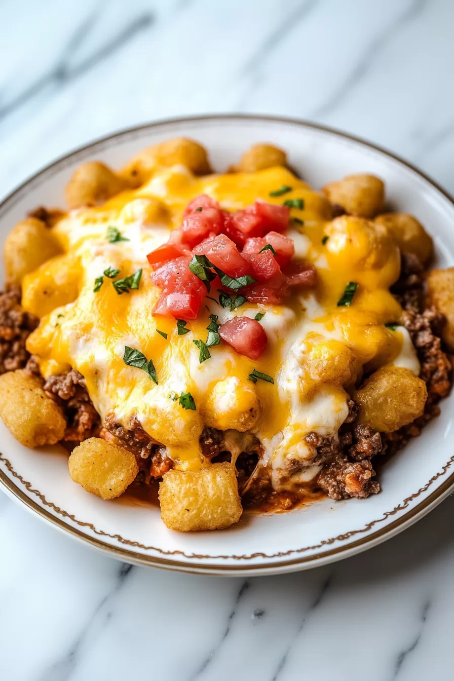 Cheeseburger Tater Tot Casserole