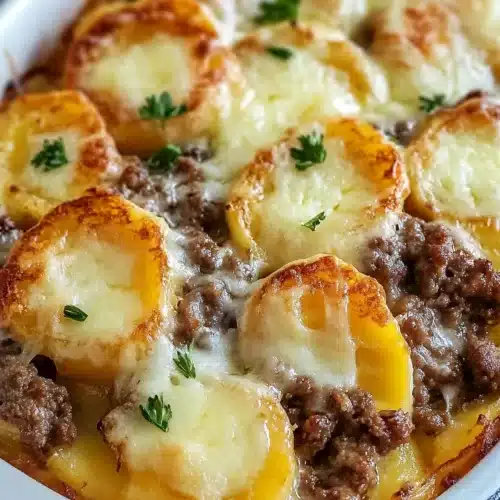 Cheesy Hamburger Potato Casserole