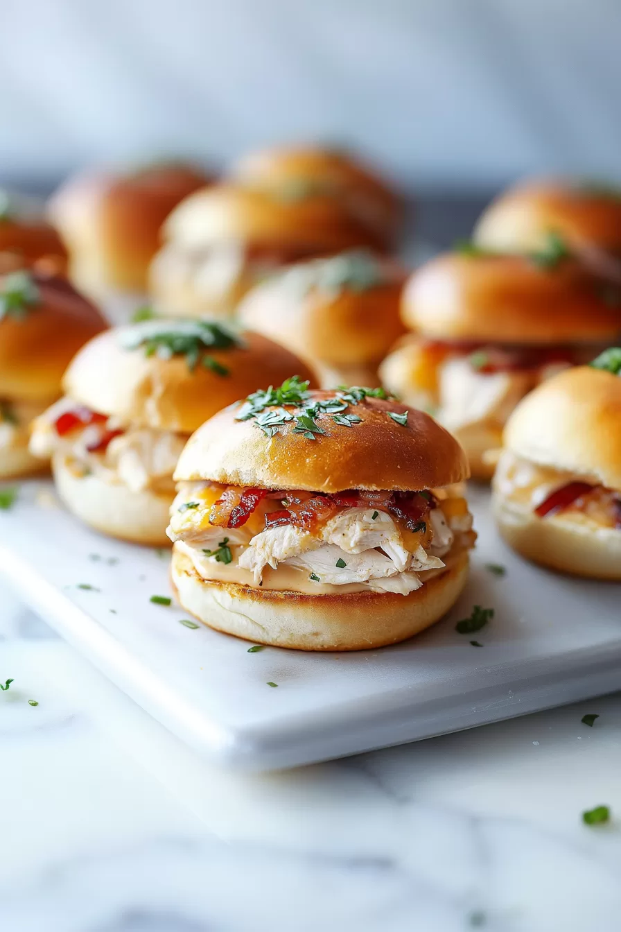 Chicken Bacon Ranch Sliders