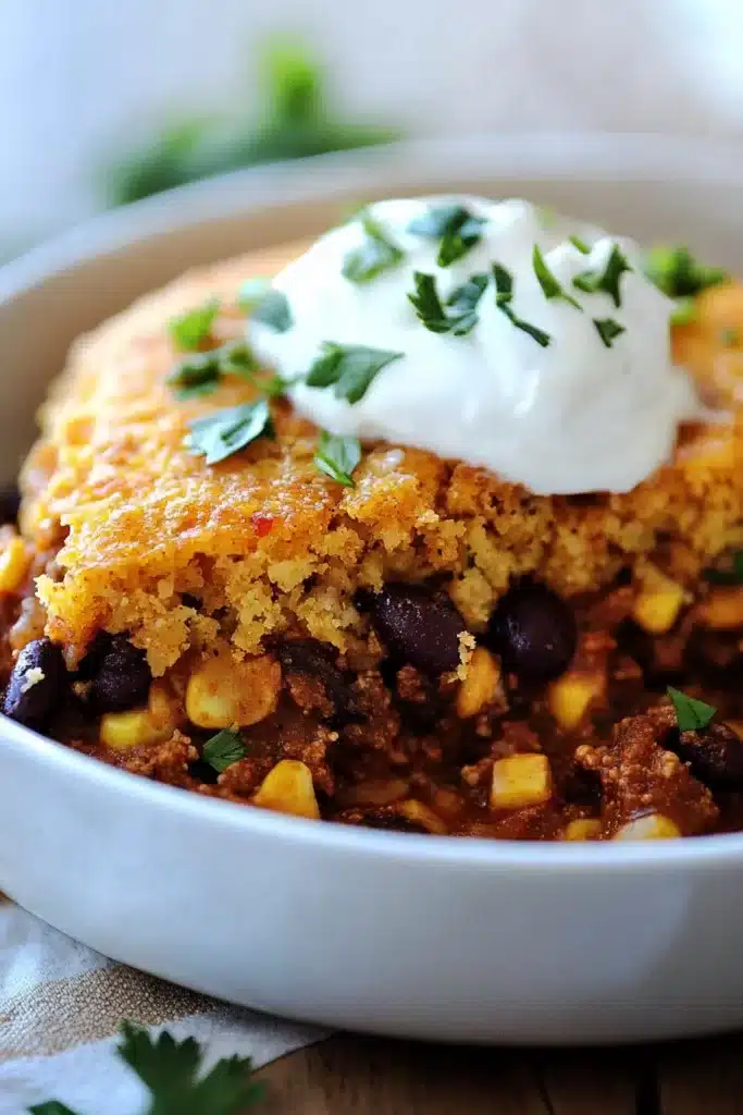 Chili Cornbread Casserole