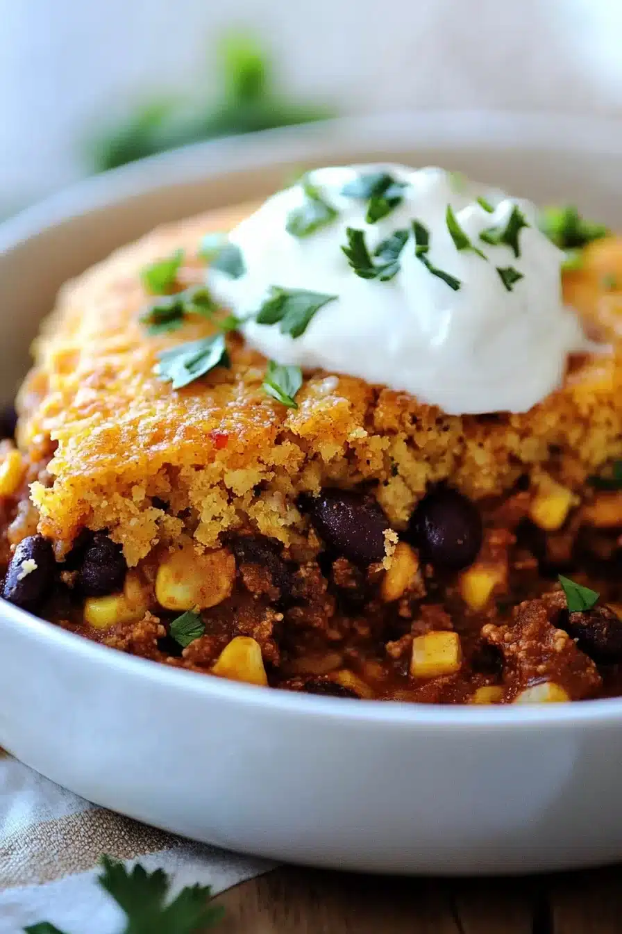 Chili Cornbread Casserole