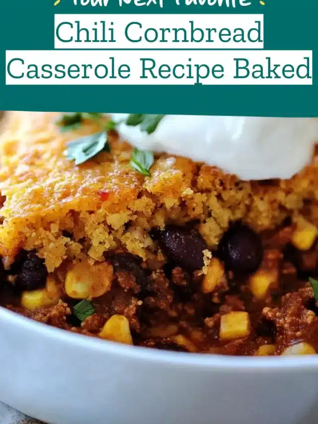 Chili Cornbread Casserole Recipe Baked