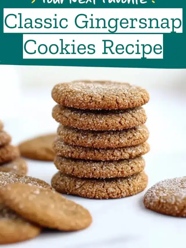 Classic Gingersnap Cookies Recipe