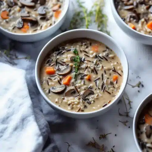 Creamy Wild Rice and Mushroom Soup