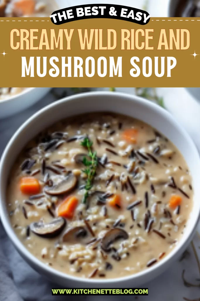 Creamy Wild Rice and Mushroom Soup