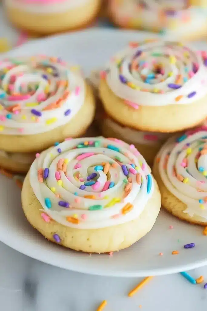 Crumbl Birthday Cake Cookies