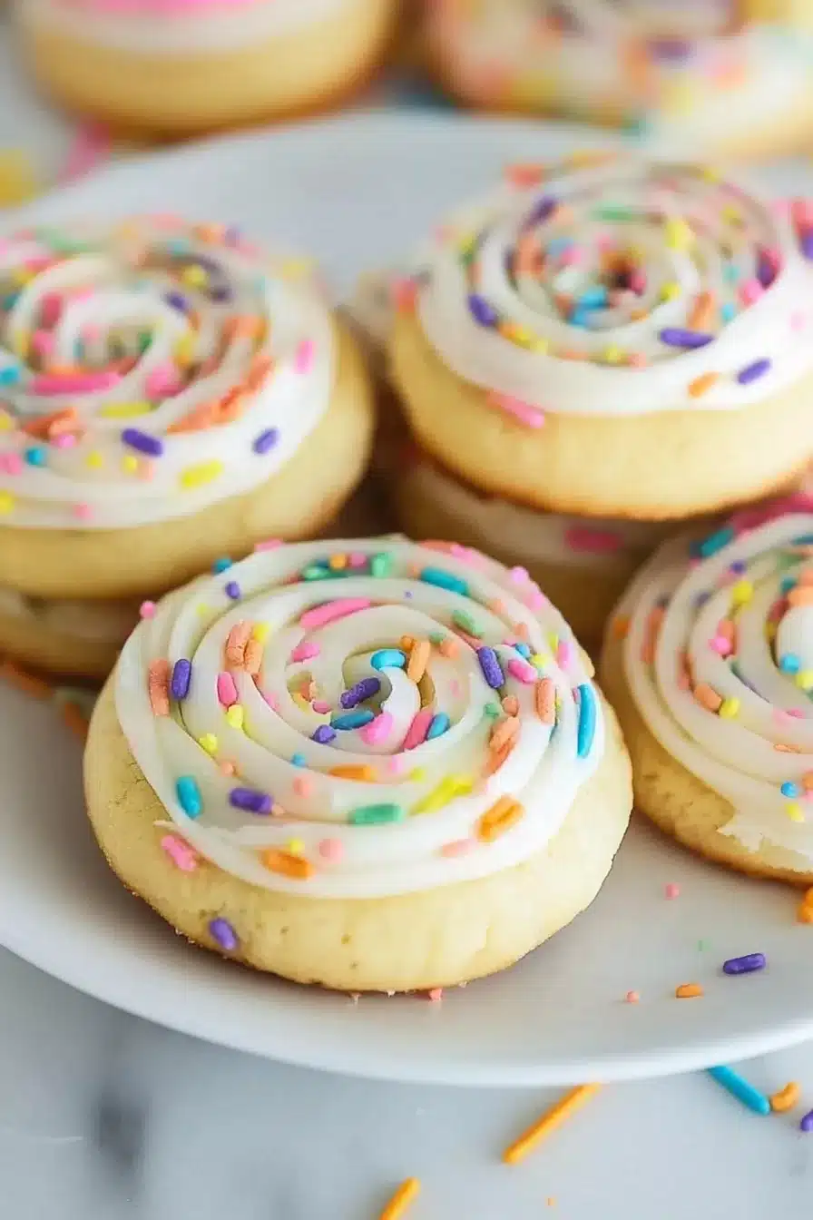 Crumbl Birthday Cake Cookies